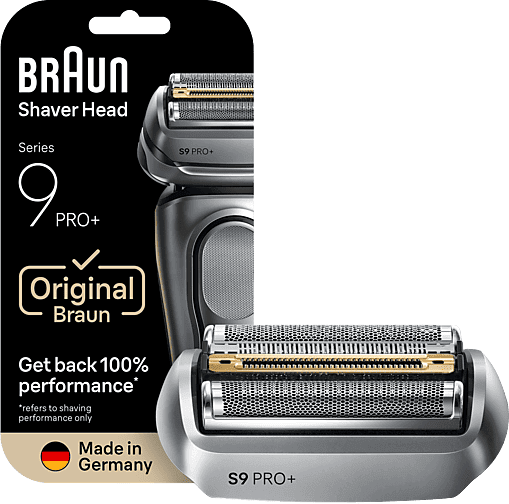 Recambio para afeitadora - Braun 96M, Compatible con afeitadoras Series 9 PRO+, Plata
