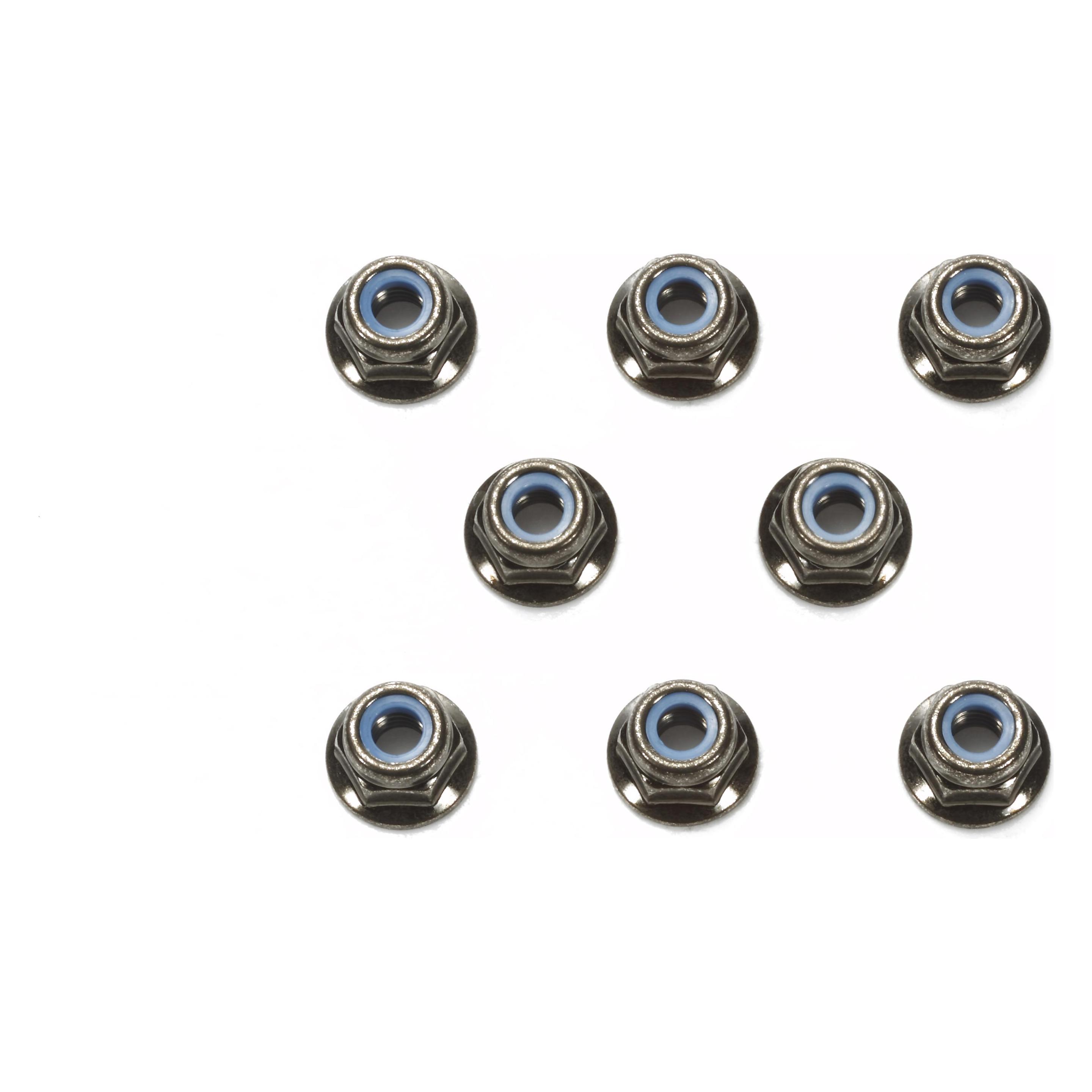 Tamiya M4/4mm Stoppmutter (8) Schwarz elox. (300054642)