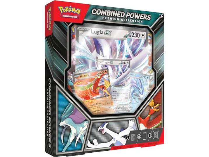 Pokémon-Sammelkartenspiel: Premium-Kollektion Combined Powers – englischsprachig (7 holografische Karten, 1 überdimensionale Karte & 11 Boosterpacks)