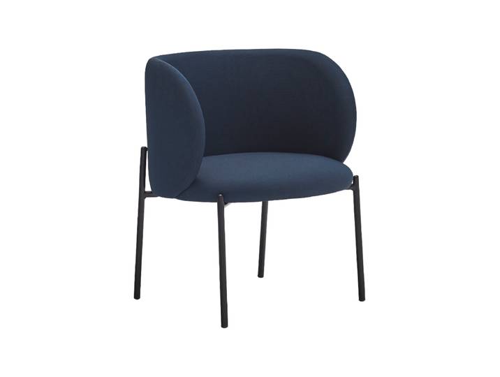 Design Sessel „Mogi“ mit Armlehnen Navy Teulat