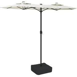 vidaXL Doppel-Sonnenschirm Sandweiß 316x240 cm