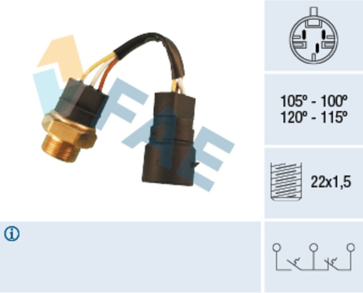Fae Interruttore temperatura, ventola del radiatore 38220