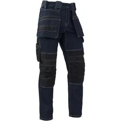 Stretch Handwerker Jeans "PELLE X11" dark blue - W42L32 - Blau