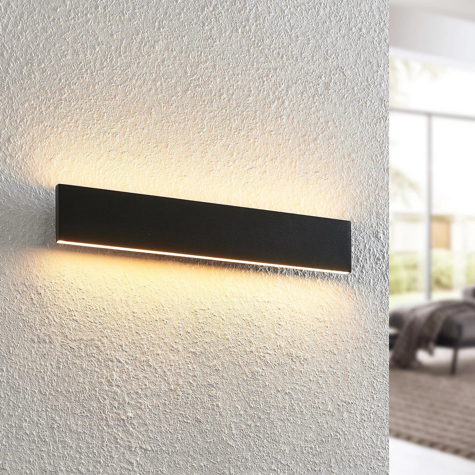 Lindby Ignazia LED Wandlamp - Zwart - Modern - Metaal - Dimbaar