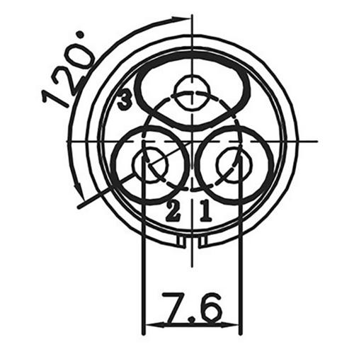 Lumberg 0252 03 Rundsteckverbinder Stecker, gerade Gesamtpolzahl: 3 1 St. (0252 03)