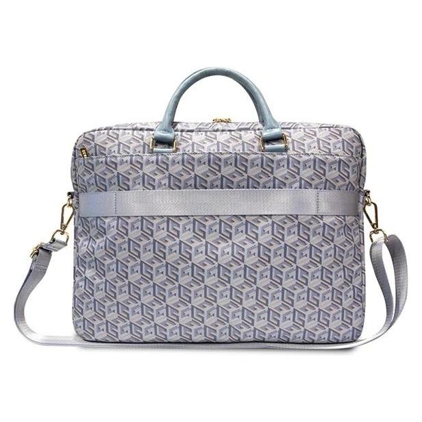 Guess Torba GUCB15HGCFSEB 16" niebieski/blue GCube Stripes (16") (1467198017)