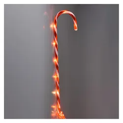 ProGarden, LED Weihnachtsdeko, Stimmungsvolles 8er-Set LED Zuckerstangen Rot-Weiss - Schöne Weihnachtsbeleuchtung & Gartendeko mit