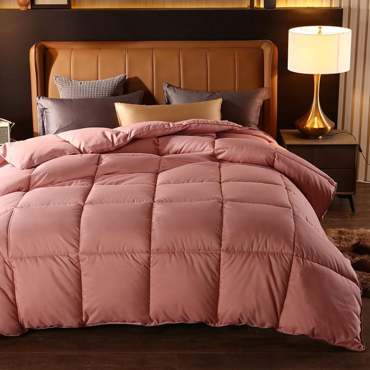 Wit Donzen Dekbed met Box Quilt Steek voor volwassenen, 220 x 240 cm