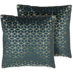 DEKOKISSEN 2er-Set Dunkelblau 45/45 cm Celosia