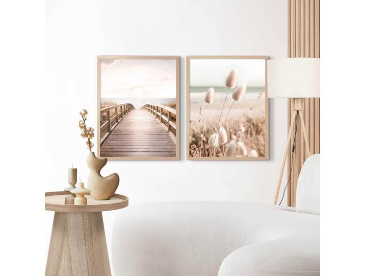 Bilderrahmen REINDERS Poster 40x50 buche , beige (buche), Bilderrahmen, B/H/T: 43,5cm x 53,5cm x 2cm, MDF, Bilderrahmen, Wohnzimmer - Buche - MDF - Kein Thema - 43,5x53,5 cm, B:43,5cm H:53,5cm T:2cm
