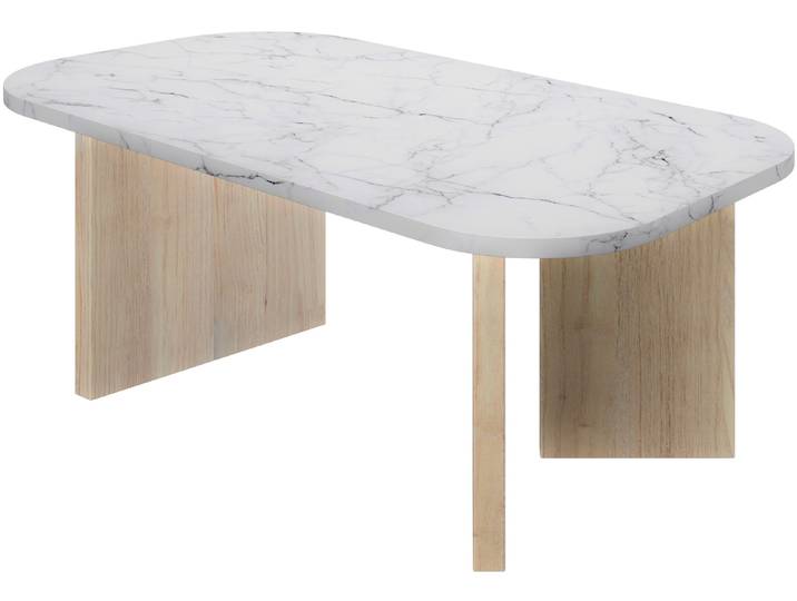 Couchtisch GAMI Quartz , beige (marmor, optik, kastanie natur nachbildung, marmor, optik), B:105cm H:38,2cm T:57,7cm, Tische, Couchtisch, Couchtisch mit Marmor-optik Tischeplatte