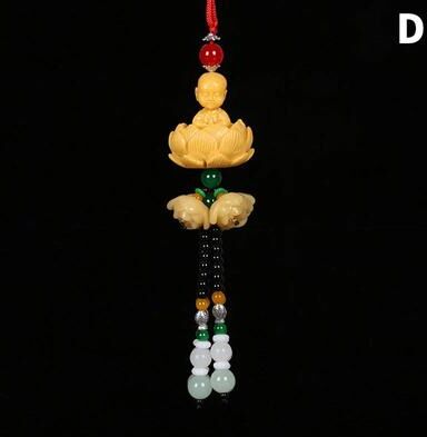 Inspired Living Chinese Style Buddha Pixiu Car Pendant For Peaceful Driving d