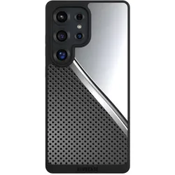 Nivocase Handyhülle für Samsung Galaxy S25 Ultra Hülle NIVOpure Case Schwarz Carbon Metall Stahl (Samsung Galaxy S25 Ultra), Smartphone Hülle, Schwarz