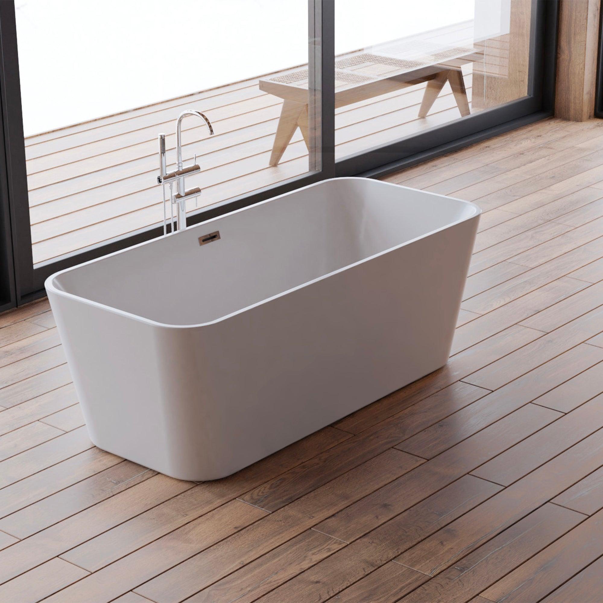 Freistehende Badewanne Stellar 170 weiß 170 x75 x58 cm