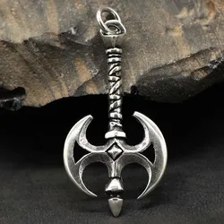 Drachensilber Streitaxt Schmuck Anhänger aus Silber 925 - Silber