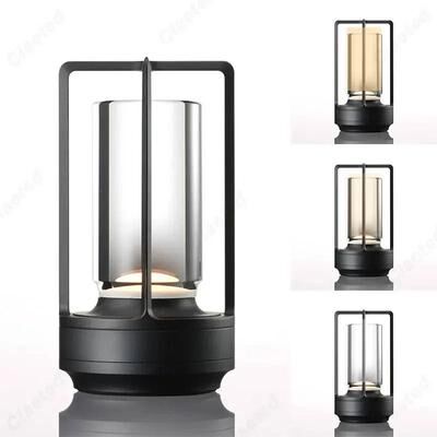 Uplifted Finds Wireless LED Touch Sensor Table Lamp USB Rechargeable Ambient Night Light For Bedroom Hotel black