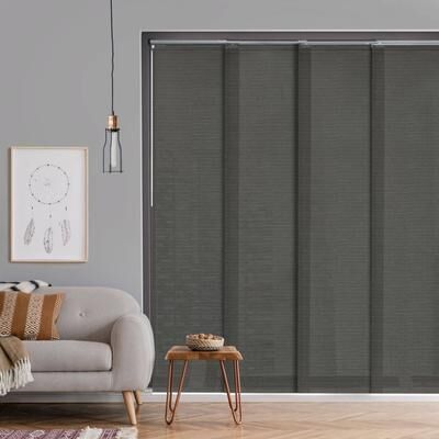 "GoDear Design Natural Woven Adjustable Sliding Panel Track Blinds, Vertical Blinds, Timeless Series, 45.8""- 86"" W x 96"" L"