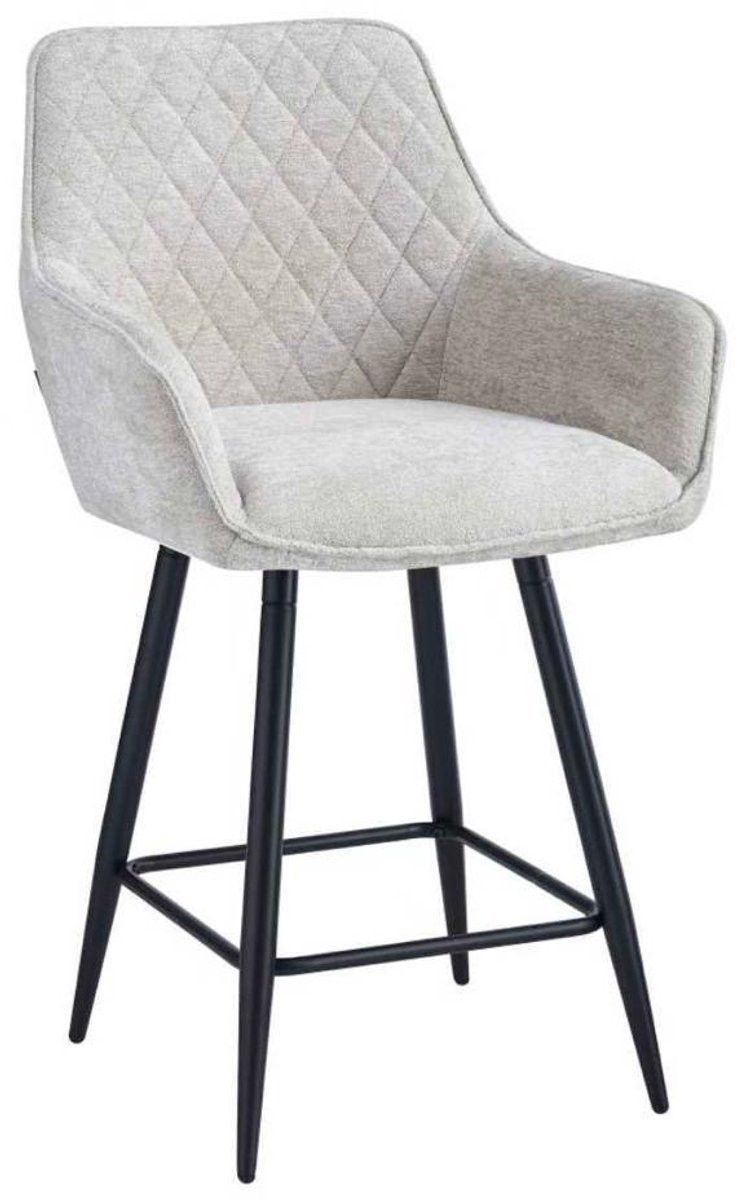 Colenis Belissima Barkruk Set van 2 - Beige - Chenille Stof - Design Barstoel
