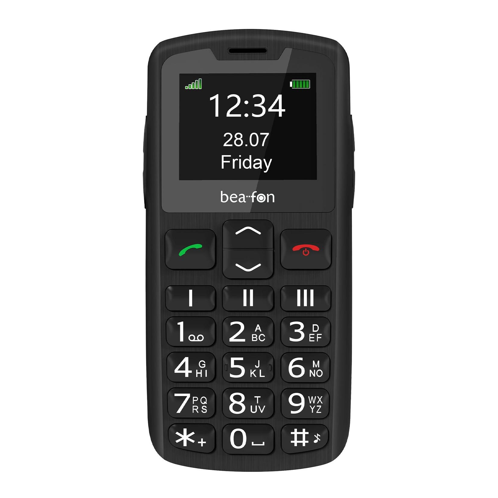 Beafon SL230 4G Handy, Schwarz - Modell 2025 (Seniorenhandy, Klapp)
