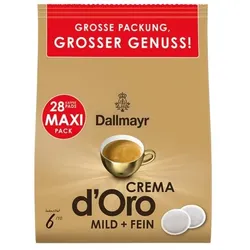Dallmayr 28er-Pack Kaffeepads »Crema d ́Oro mild+fein« schwarz