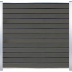 T&J WOLLBACH WPC LamellenSteckzaun-Set Grau