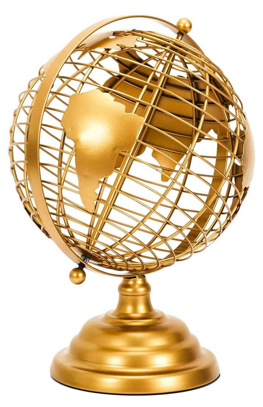 Elegante Gouden Metalen Globe voor Decoratie