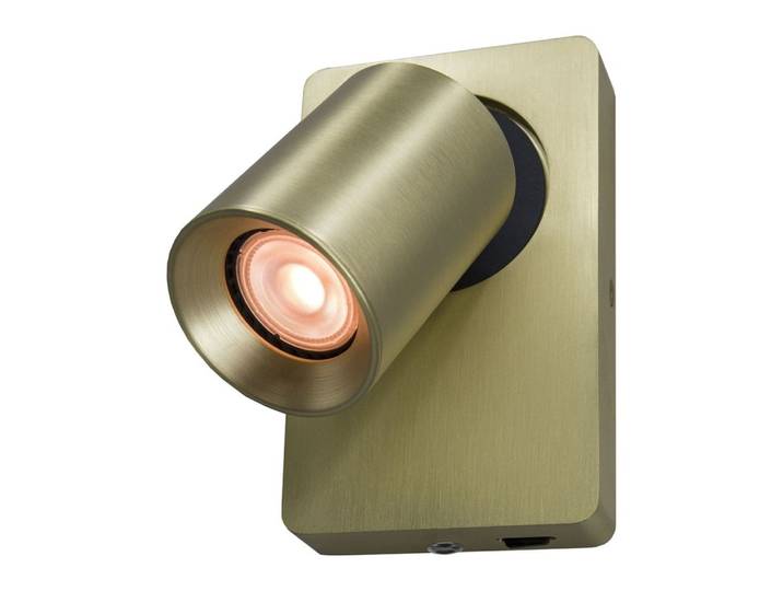 Artdelight Wandlamp Megano 1 lichts mat goud