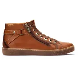 Pikolinos für Damen. W7B-8868C1 Braune Lanzarote Leder-Sneakers (36), Wohnung, Reißverschluss, Lässig