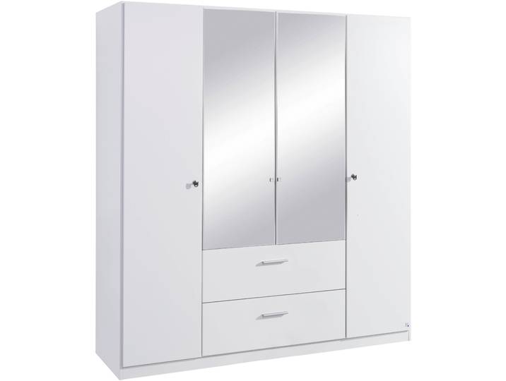 Drehtürenschrank RAUCH Kleiderschrank Schrank Garderobe Schlafzimmer Büroschrank BUCHHOLZ , weiss (weiß), B:180cm H:197cm T:54cm, Holzwerkstoff, Schränke, Drehtürenschrank, Schubladen mit viel Stauraum mit abschliessbaren Türen MADE IN GERMANY