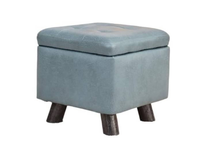 DANNMPX Sitzhocker Wohnzimmer Fußstütze Mit Stauraum for Wohnzimmer, Schlafzimmer, Dekorative Wohnmöbel Zusätzliche Sitzplätze(Blue)