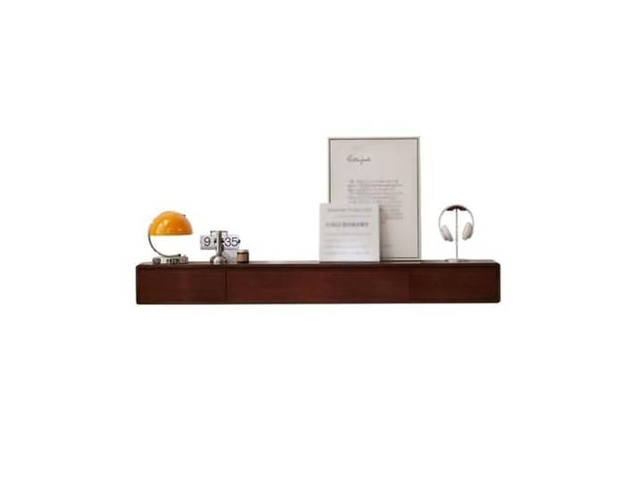 DFHS46JK Multimedia-Möbel TV-Schrank mit 2 Schubladen, Entertainment-Medienkonsole für das Wohnzimmer(Bruin,Klein)
