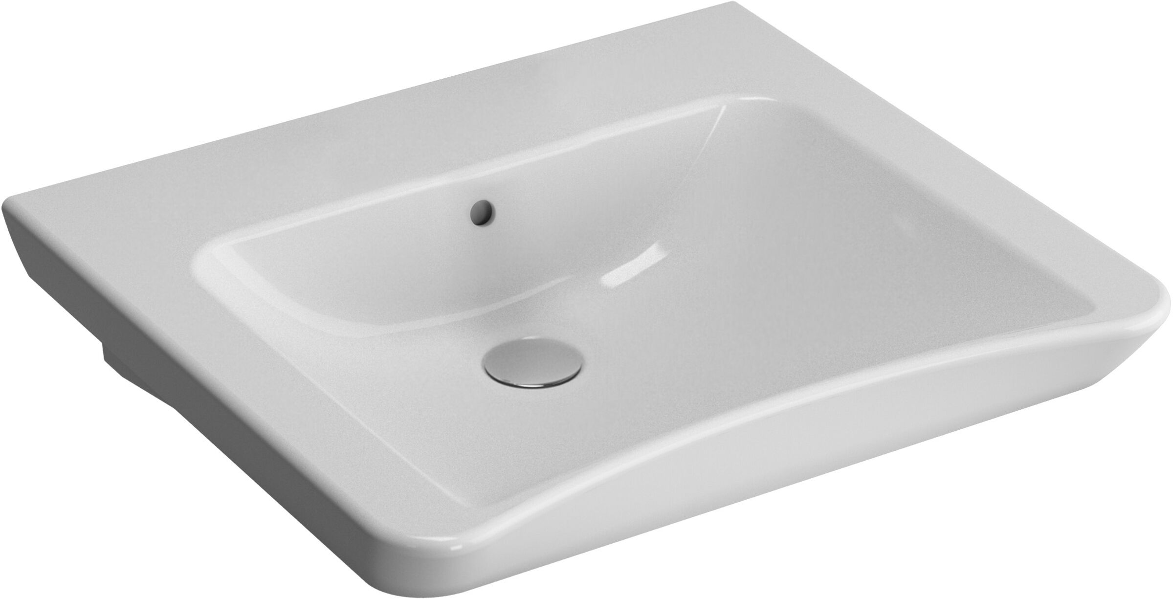 Lavabo VitrA Conforma 5289B003-0012 60 x 54,5/51 cm, blanc, trop-plein/sans trou de robinetterie