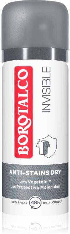 Borotalco Invisible Déodorant vaporisateur anti-traces blanches et jaunes 45 ml