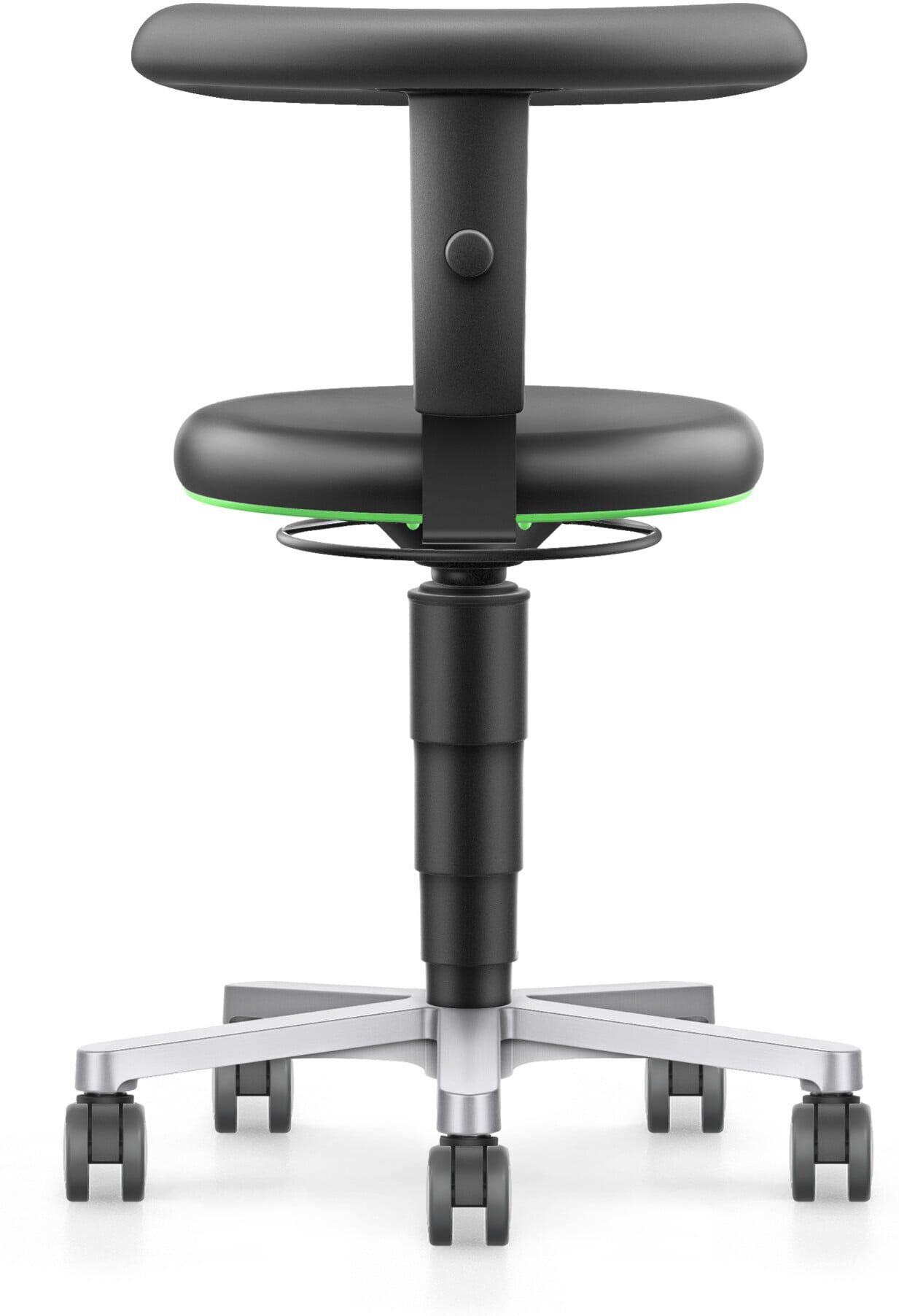 Bimos Labor Hocker Skintec schwarz Sitzhöhe 450-650 mm Flex-Stütze (9463L-4000-3280-1F)