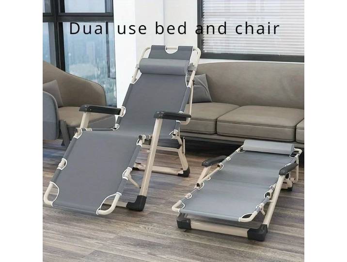 Fauteuil inclinable d'extérieur portable pour pause déjeuner, cour et plage – Chaise pliante polyvalente pour une utilisation au bureau et au balcon