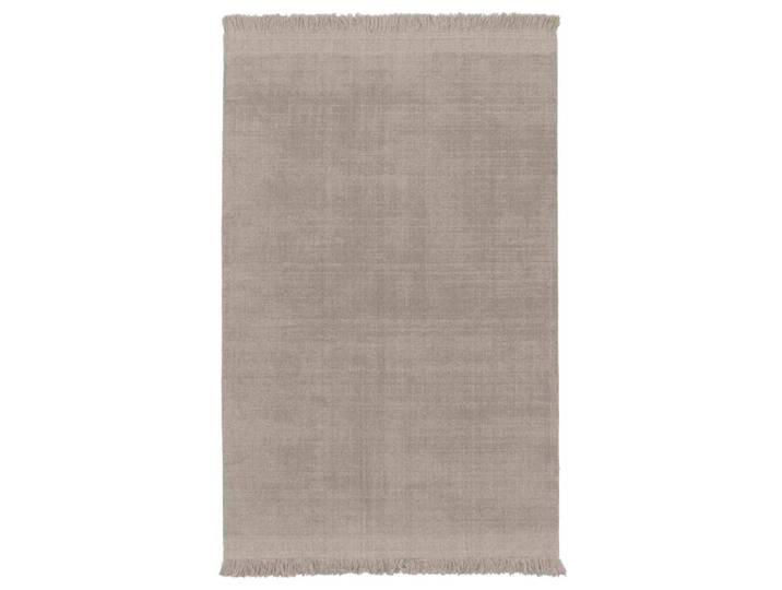 Tapis design doux en laine et coton fait main gris 160 x 230 cm