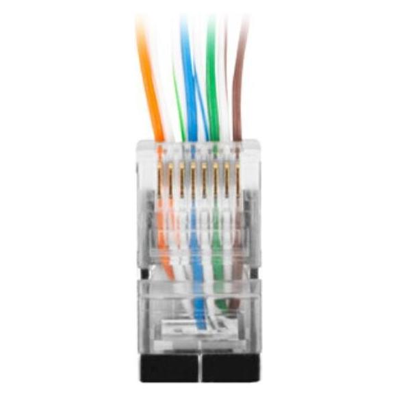 Lanberg wtyk sieciowy RJ45 8P8C (20 sztuk) przelotowy kat.6 FTP (FTP, CAT6) (PLS-6020EZ)