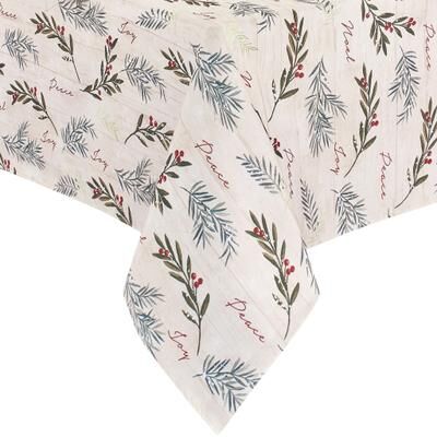 Threadmade Pembrooke Weathered Holiday Tree Trimmings Tablecloth