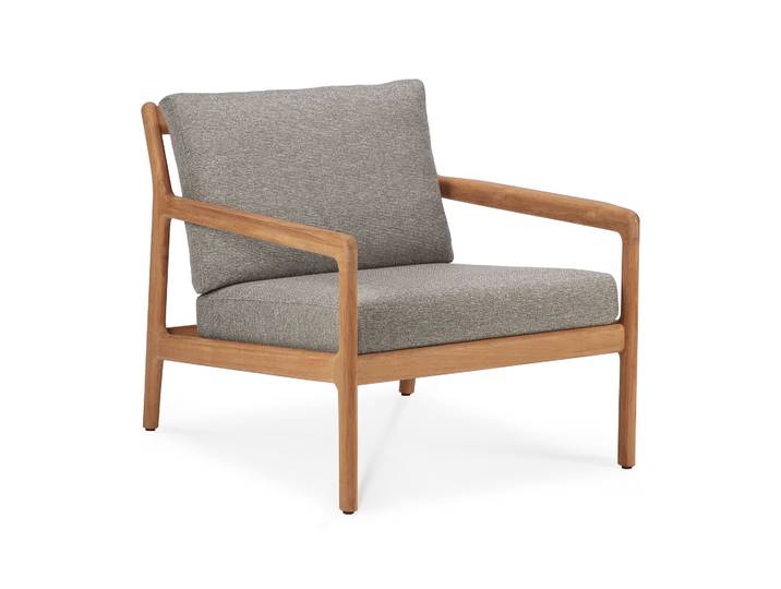Ethnicraft Jack Outdoor-Loungesessel Teak mit Stoffkissen