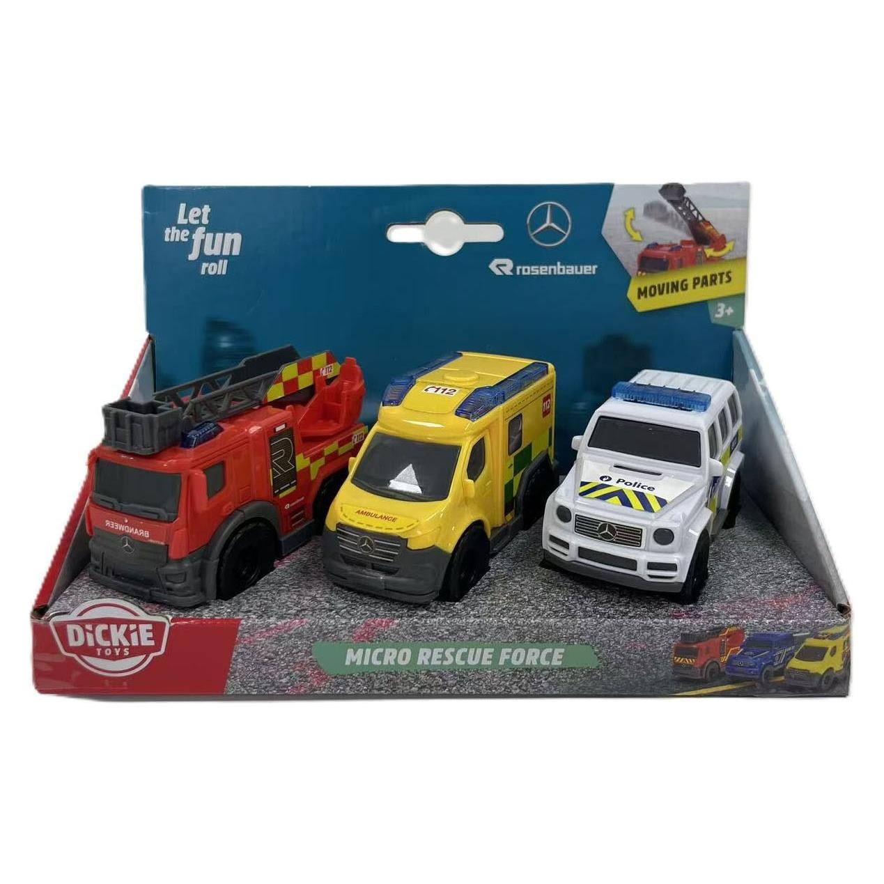 Dickie Micro Rescue Force Spielzeugautos - 3-teilig (76527176)