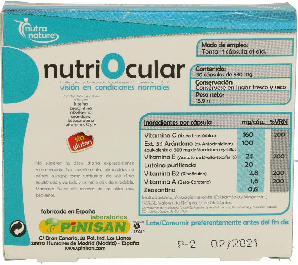 Pinisan Nutriocular 30cáps