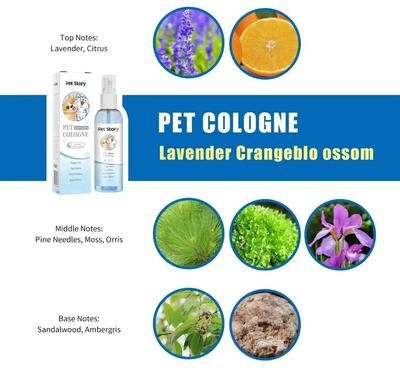 Inspired Finds Premium Dog Grooming Spray & Deodorizer Long Lasting Pet Cologne For Fresh Coat Care pet Cologne Lavender & Tange