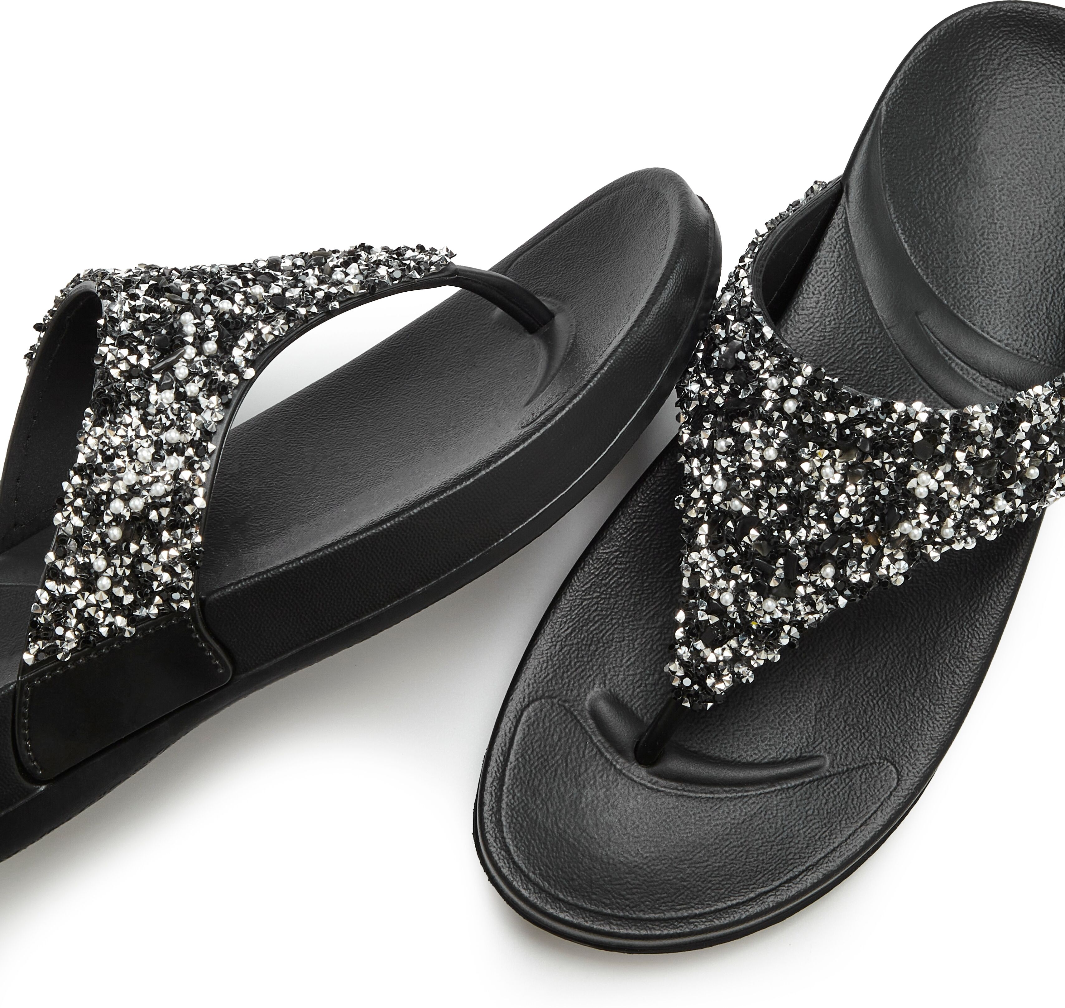 Badezehentrenner VIVANCE "Flip Flop, Badelatsche, Badeschuhe, Pantolette, Zehentrenner", Damen, Gr. 41, schwarz, Obermaterial: 100% Synthetik. Decksohle: 100% Synthetik. Futter: 100% Synthetik. Laufsohle: 100% Synthetik, unifarben, Schuhe Badezehentrenner