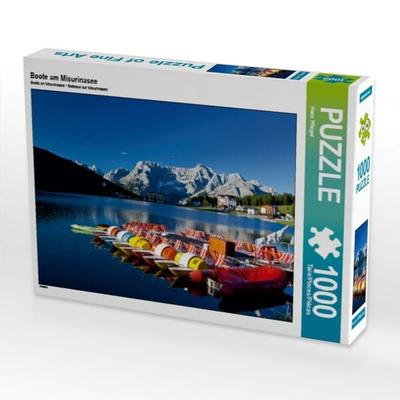 CALVENDO Puzzle Boote am Misurinasee | 1000 Teile Lege-Größe 64x48cm Foto-Puzzle für glückliche Stunden