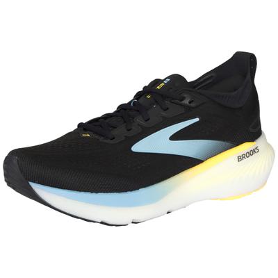 Laufschuh BROOKS "BROOKS Glycerin 23", Herren, Gr. 42, schwarz (schwarz, cyber gelb, nightlife), Textil, Schuhe Laufschuh, für besonders weiche Landungen und kraftvolles Abstoßen