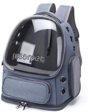 Inspired Finds Transparent Cat Carrier Backpack Breathable Travel Bag For Cats And Small Dogs blue