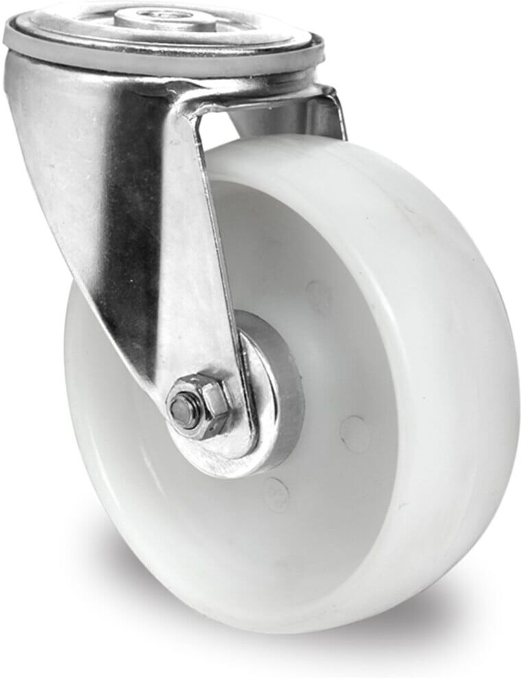 CASCOO Rückenlochlenkrolle ø 100 mm Serie N0N0 Rollenlager (HBH35W0100N0N0R1W)