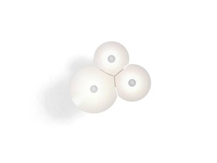 LUCEPLAN lampe murale applique ou au plafond BULBULLIA D95A3 (Blanc - Polycarbonate)