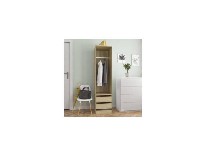 Garde-robe - Chêne sonoma - 50x50x200 cm - Bois aggloméré - 2 tiroirs - Design contemporain