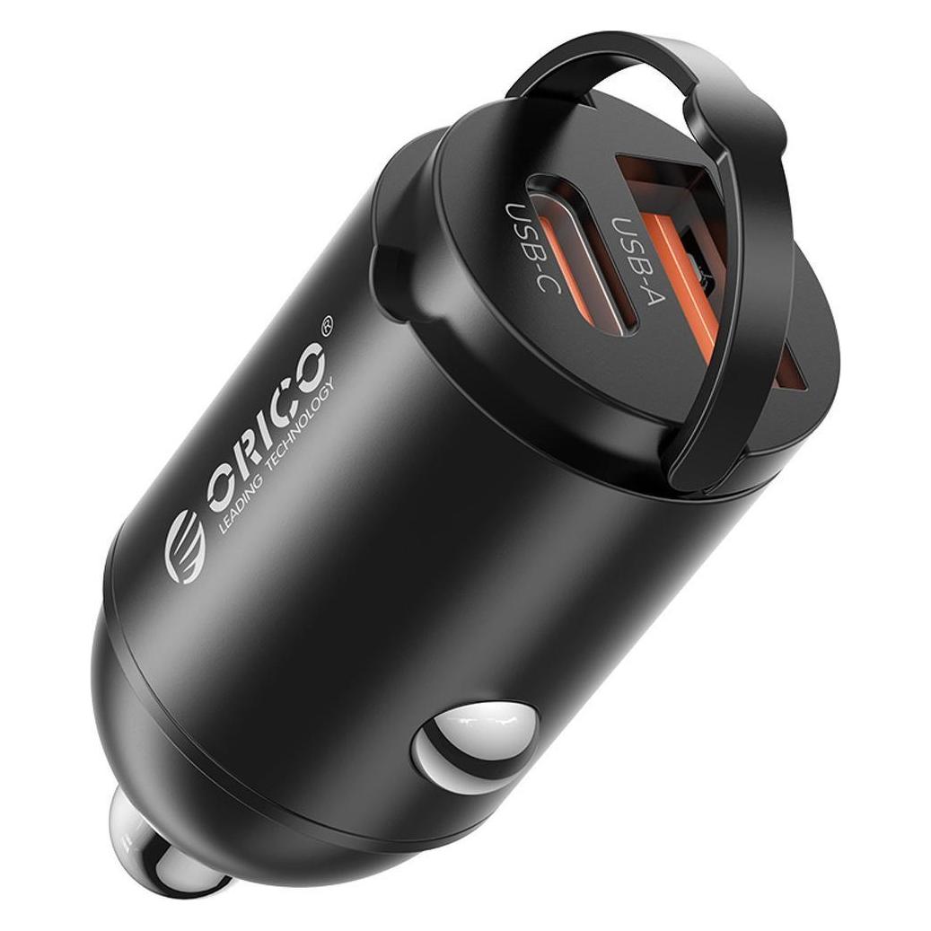 Orico Ładowarka samochodowa, USB-C 30W, USB-A 30W (MR-30-1A1C-BK-EP)